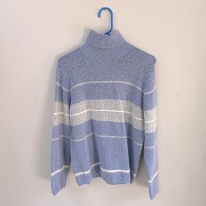 Vintage Jeanne Pierre Women’s Wool Blend Striped Turtleneck Size Large